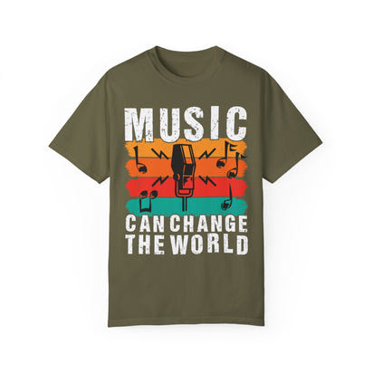 (Música)Camiseta unisex teñida en prenda