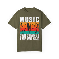 (Música)Camiseta unisex teñida en prenda