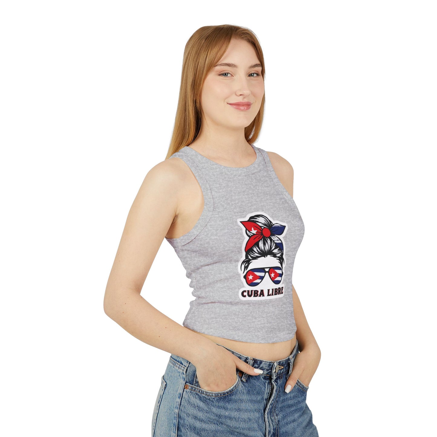 Camiseta sin mangas con microcanales para mujer Cuba Libre: ¡un ambiente veraniego divertido!