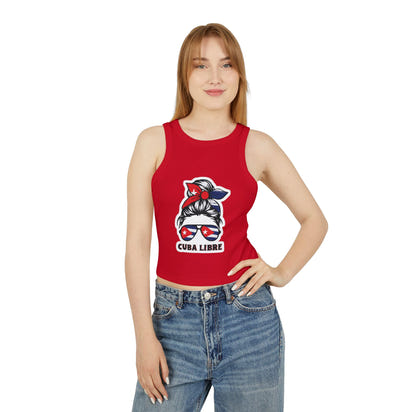 Camiseta sin mangas con microcanales para mujer Cuba Libre: ¡un ambiente veraniego divertido!