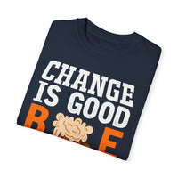 Unisex-T-Shirt aus stückgefärbtem Material