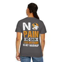 Camiseta unisex teñida de fitness (diseño en la espalda) 3