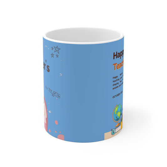 Teacher's Day Coffee Mug - "Happy Teacher's Day" Appreciation Gift (11 oz)