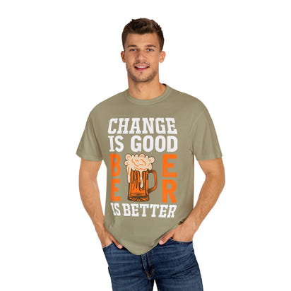 Unisex-T-Shirt aus stückgefärbtem Material