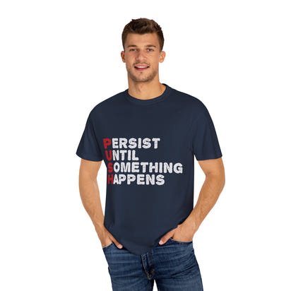 Unisex-T-Shirt aus stückgefärbtem Material