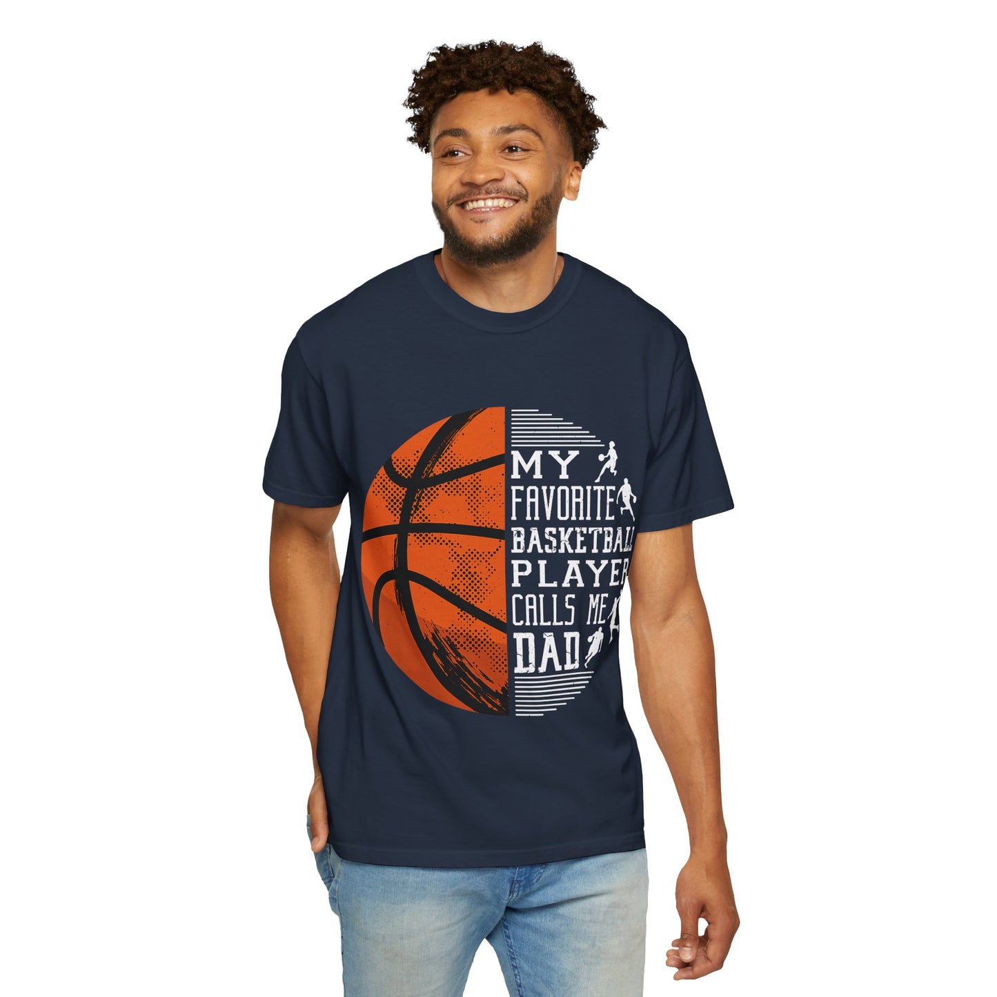 Mein Lieblingsbasketballspieler nennt mich Papa – T-Shirt, Unisex-Sportshirt, Geschenk für sportbegeisterte Väter, Vatertag, Basketball-Fan-Shirt