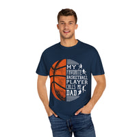 Mein Lieblingsbasketballspieler nennt mich Papa – T-Shirt, Unisex-Sportshirt, Geschenk für sportbegeisterte Väter, Vatertag, Basketball-Fan-Shirt
