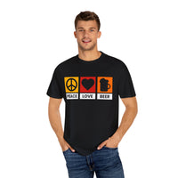 Unisex-T-Shirt aus stückgefärbtem Material