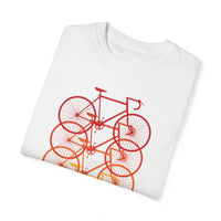 Unisex-Fahrrad-T-Shirt, stückgefärbt