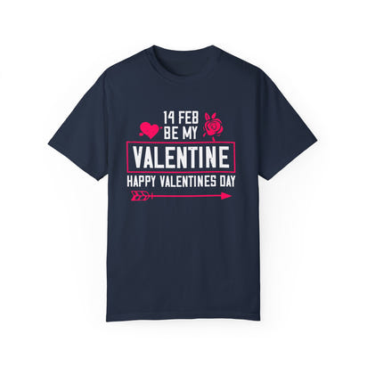 (Valentinstag) Unisex-T-Shirt aus stückgefärbtem Material