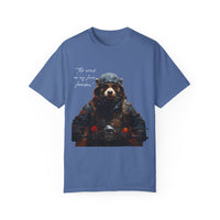 Camiseta unisex teñida con toque artístico (moto)