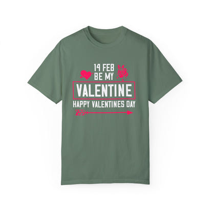 (Valentinstag) Unisex-T-Shirt aus stückgefärbtem Material