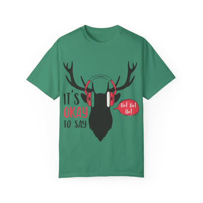 Weihnachtliches Unisex-T-Shirt, stückgefärbt 1