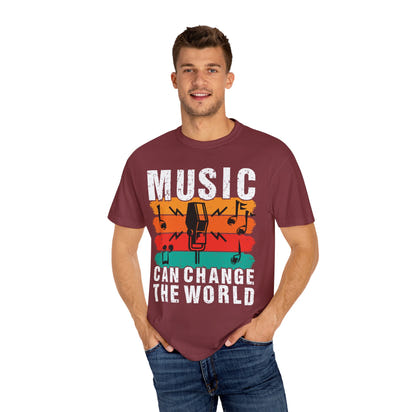 (Música)Camiseta unisex teñida en prenda
