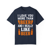 Unisex-T-Shirt aus stückgefärbtem Material