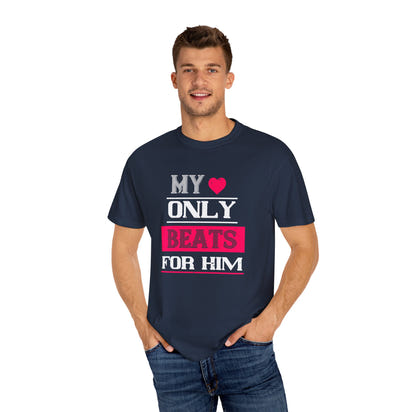 (Valentinstag) Unisex-T-Shirt aus stückgefärbtem Material