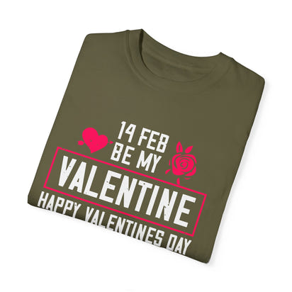 (Valentinstag) Unisex-T-Shirt aus stückgefärbtem Material
