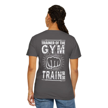 Camiseta unisex teñida de fitness (diseño en la espalda) 10