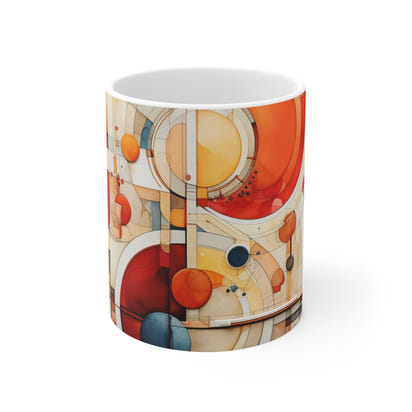 Taza de cerámica con toque artístico de 11 oz