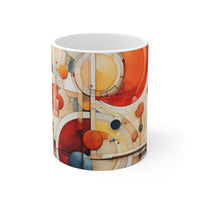 Taza de cerámica con toque artístico de 11 oz