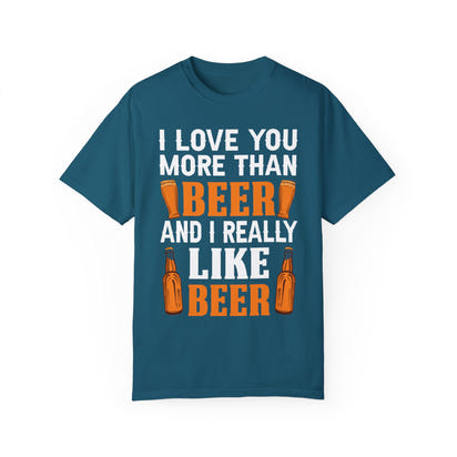 Unisex-T-Shirt aus stückgefärbtem Material