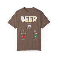 Unisex-T-Shirt mit Alkohol-Motiv, stückgefärbt