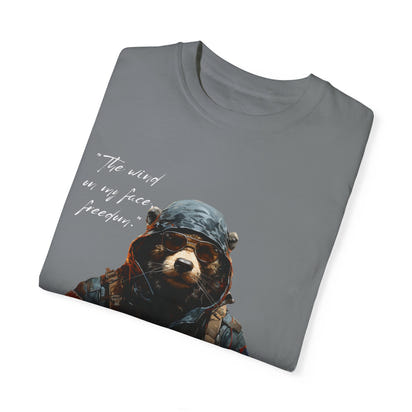 Camiseta unisex teñida con toque artístico (moto)