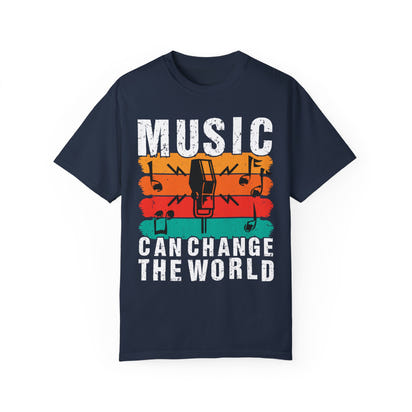 (Música)Camiseta unisex teñida en prenda