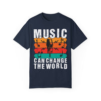 (Música)Camiseta unisex teñida en prenda