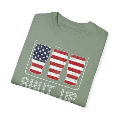 Unisex-T-Shirt aus stückgefärbtem Material