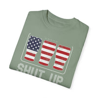 Unisex-T-Shirt aus stückgefärbtem Material