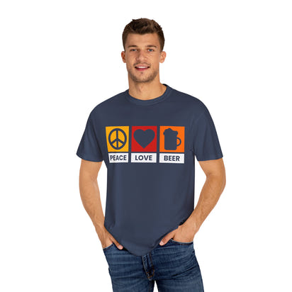 Unisex-T-Shirt aus stückgefärbtem Material