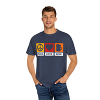 Unisex-T-Shirt aus stückgefärbtem Material