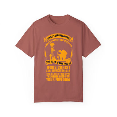 Militärisches Unisex-T-Shirt, stückgefärbt