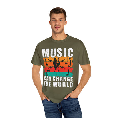 (Música)Camiseta unisex teñida en prenda