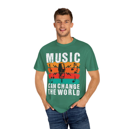 (Música)Camiseta unisex teñida en prenda