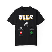 Unisex-T-Shirt mit Alkohol-Motiv, stückgefärbt