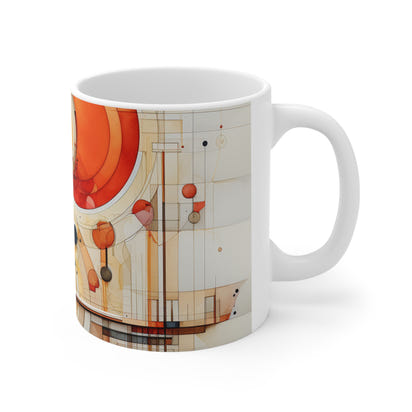 Taza de cerámica con toque artístico de 11 oz