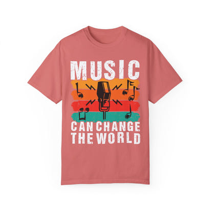 (Música)Camiseta unisex teñida en prenda