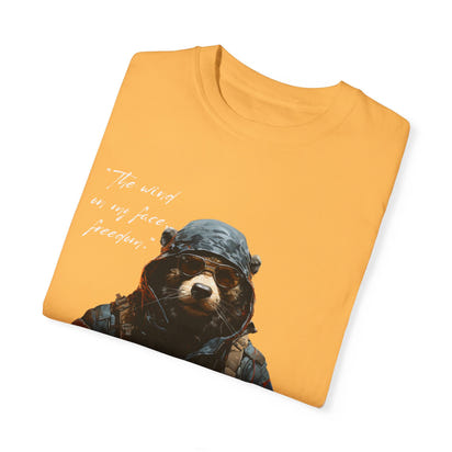 Camiseta unisex teñida con toque artístico (moto)