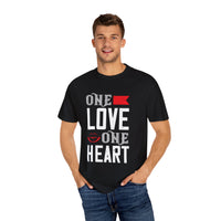 (Valentinstag) Unisex-T-Shirt aus stückgefärbtem Material