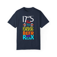 Unisex-T-Shirt aus stückgefärbtem Material