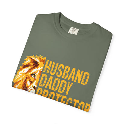 Helden-Papa-T-Shirt, stückgefärbt, perfektes Geschenk zum Vatertag, Geburtstag, für Ehemänner, Beschützer-T-Shirt, Freizeitkleidung