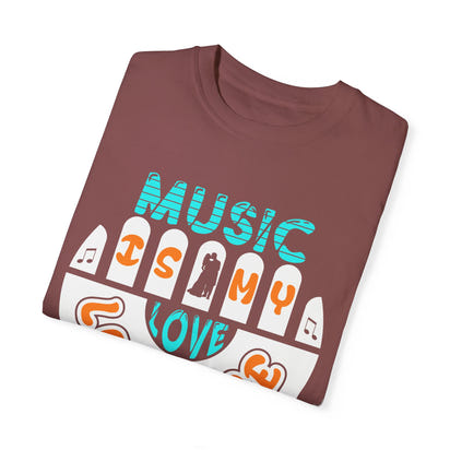 (Música)Camiseta unisex teñida en prenda