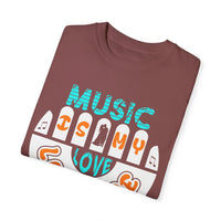 (Música)Camiseta unisex teñida en prenda