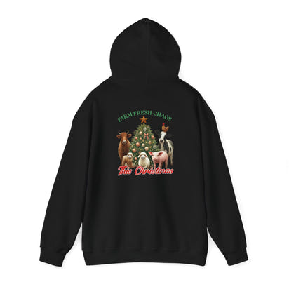 Weihnachtliches Unisex-Kapuzensweatshirt aus schwerem Mischgewebe 2