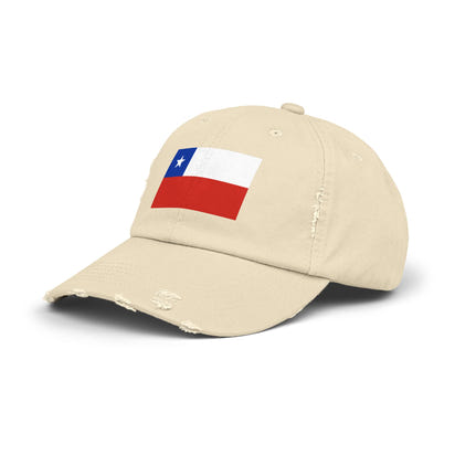 Baseballkappe mit chilenischer Flagge im Used-Look | Unisex | Lässige Sommermütze, Geschenk für Reisende, Sportveranstaltungen und Outdoor-Aktivitäten