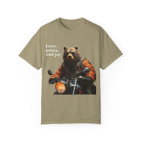 Camiseta unisex teñida con toque artístico (moto)