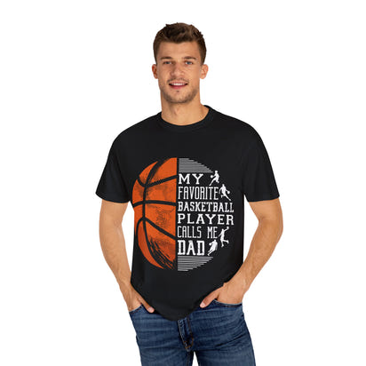 Mein Lieblingsbasketballspieler nennt mich Papa – T-Shirt, Unisex-Sportshirt, Geschenk für sportbegeisterte Väter, Vatertag, Basketball-Fan-Shirt