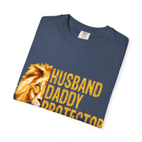 Helden-Papa-T-Shirt, stückgefärbt, perfektes Geschenk zum Vatertag, Geburtstag, für Ehemänner, Beschützer-T-Shirt, Freizeitkleidung